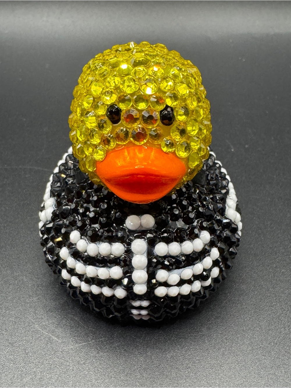Hand Blinged Halloween Skeleton Rubber Duck